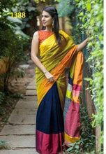 Load image into Gallery viewer, Attractive Handloom Cotton Silk Saree with Blouse piece
