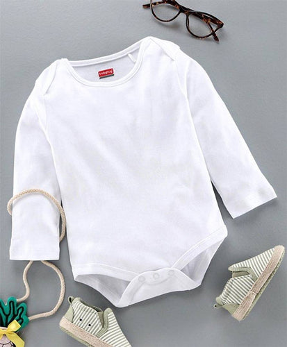 Infants White 
Cotton

 Printed Bodysuit